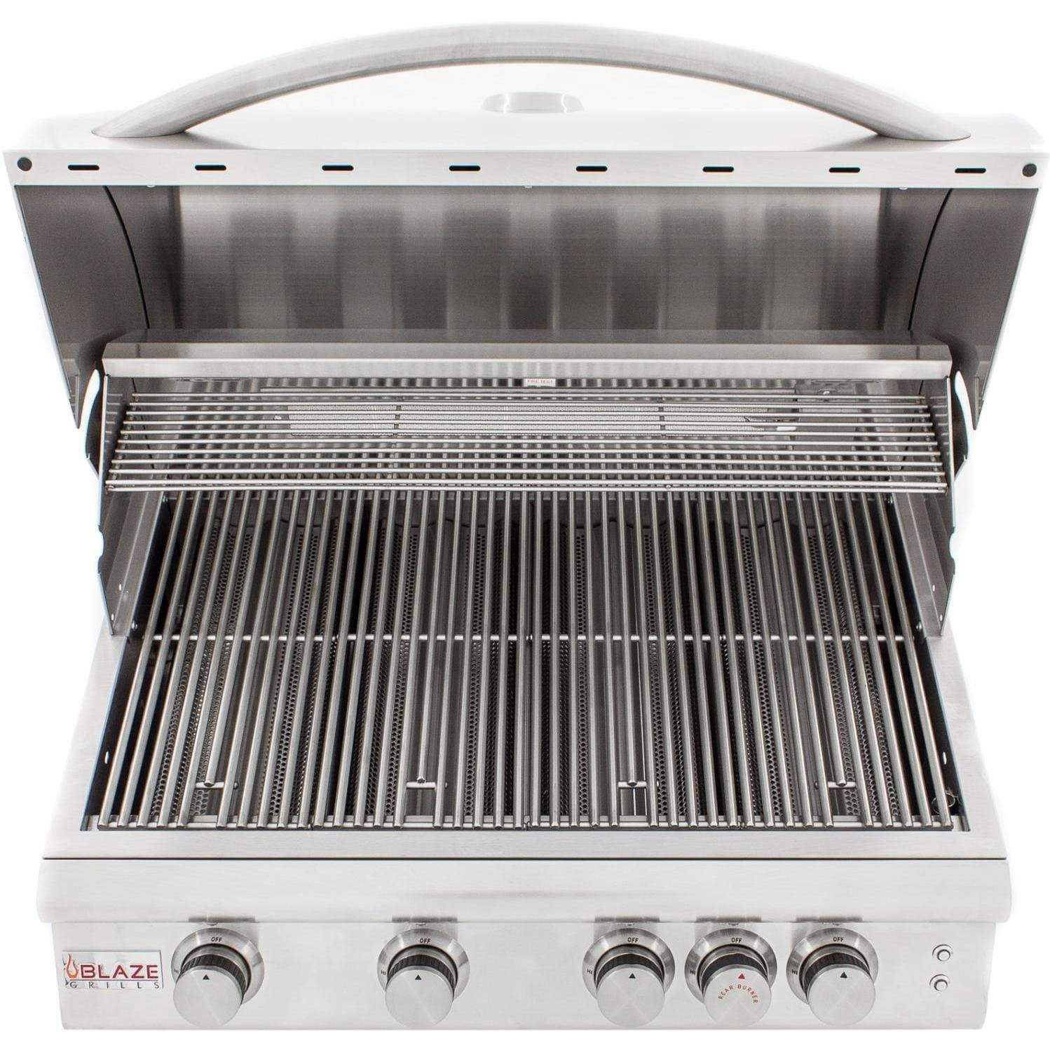 Blaze Premium Gas Grill Blaze Premium LTE 32-Inch 4-Burner |Natural Gas or Propane | Free Standing | Gas Grill With Rear Infrared Burner & Grill Lights - BLZ-4LTE2