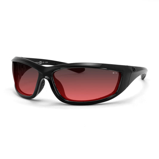 Bobster Apparel : Eyewear - Sunglasses Bobster Charger ANSI Z87 Sunglass-Black Frame-Rose Lenses