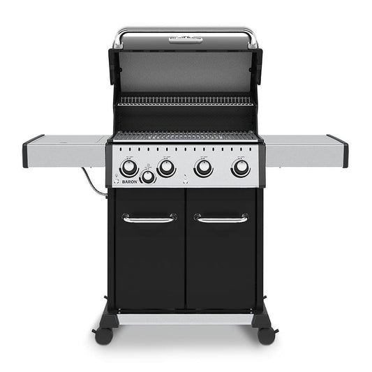 Broil King Freestanding Grill Broil King BR-440 Baron 440 Pro 4-Burner Gas Grill with Side Burner, 57-Inches