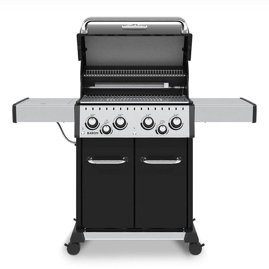 Broil King Freestanding Grill Broil King BR-490 Baron 490 Pro 4-Burner Gas Grill with Rotisserie and Side Burner, 57-Inches
