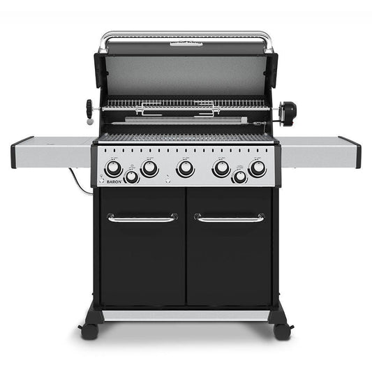 Broil King Freestanding Grill Broil King BR-590 Baron 590 Pro Stainless Steel 5-Burner Gas Grill with Rotisserie and Side Burner, 63-Inches