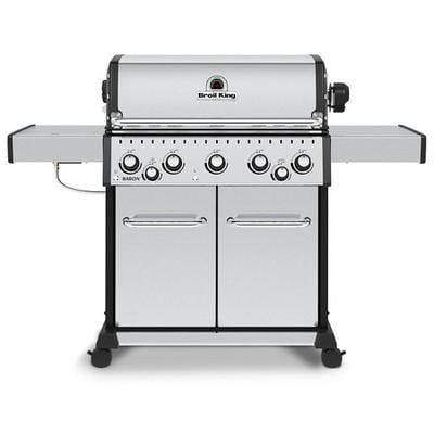 Broil King Freestanding Grill Broil King BR-S590 Baron S590 Pro Stainless Steel Infrared 5-Burner Gas Grill with Rotisserie and Side Burner, 63-Inches