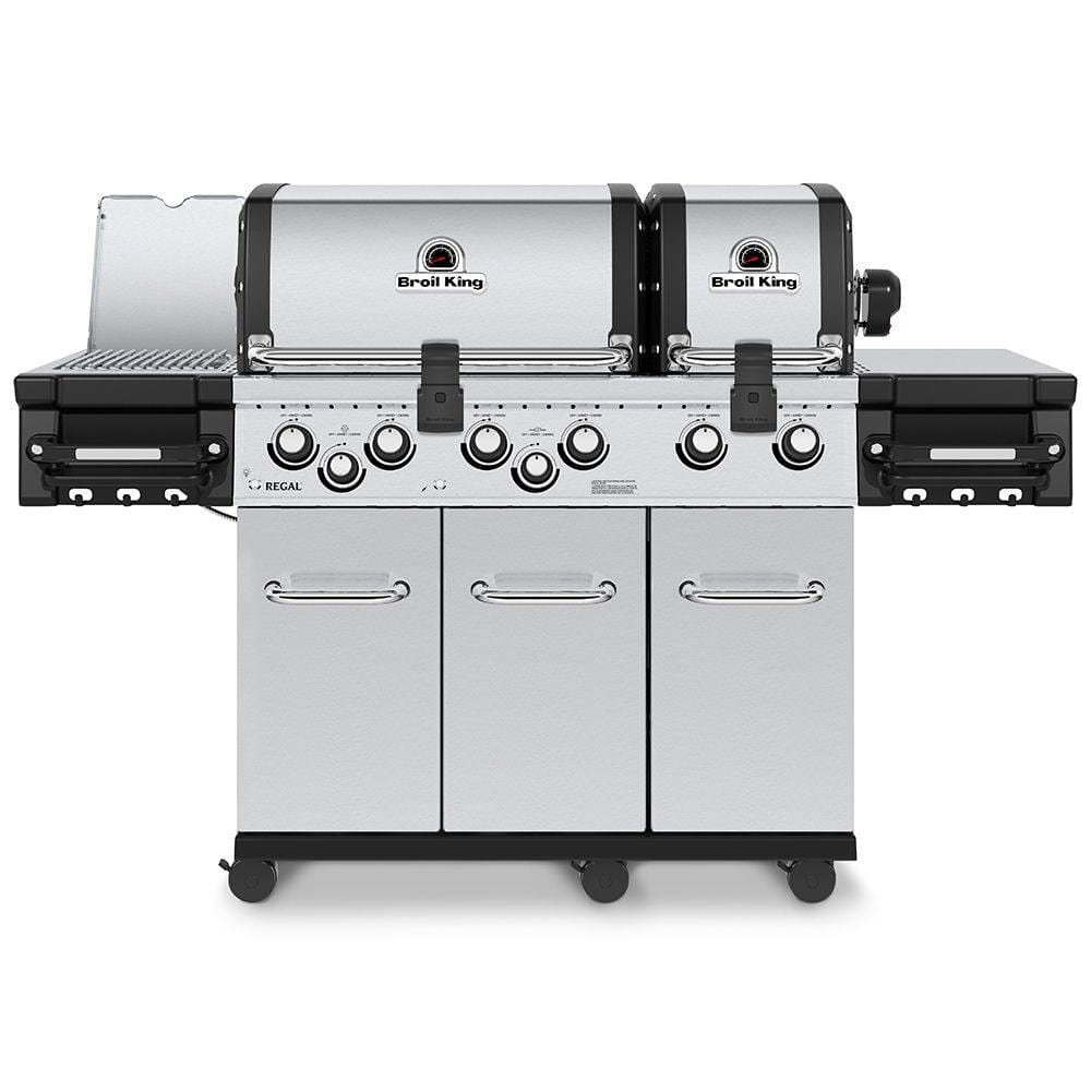 Broil King Freestanding Grill Broil King RG-S690 Regal S690 Pro Infrared Stainless Steel 6-Burner Gas Grill with Rotisserie and Side Burner, 70-Inches