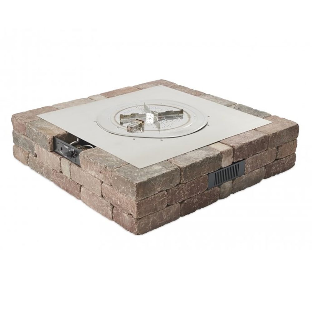Outdoor Greatroom - Bronson Block Square Gas Fire Pit Kit - BRON5151-K