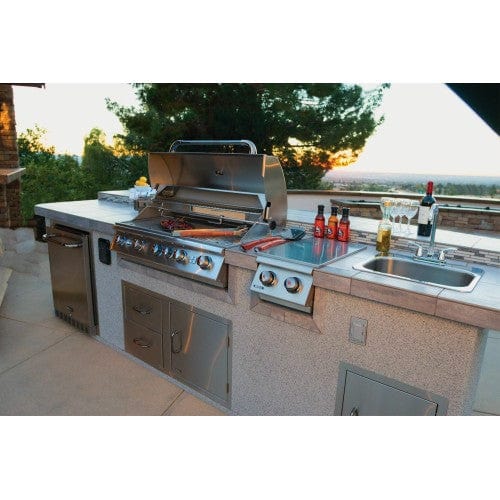 Bull Grills Bull Grills - 19-Inch Outdoor Rated Single Bowl Stainless Steel Drop-In Large Sink with Hot and Cold Faucet |12391