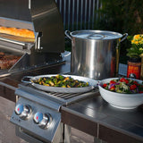 Bull Grills Bull Grills - Built-In Propane Gas Double Side Burner with Removable Lid | 30008