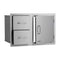 Bull Grills Bull Grills - Stainless Steel Door/Double Drawer Combo, 33x22-Inches - 25876