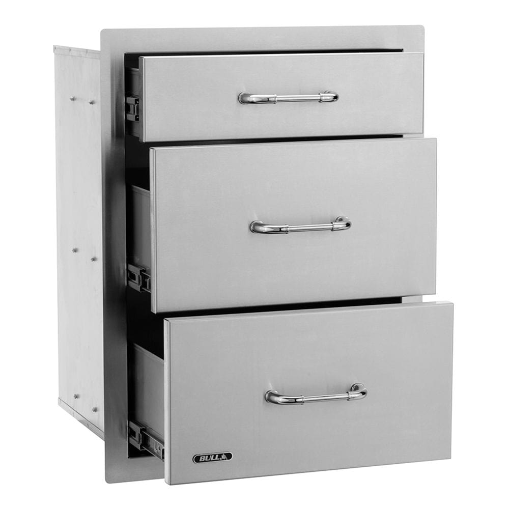 Bull Grills Bull Grills - Stainless Steel Triple Drawer Cabinet - 58110