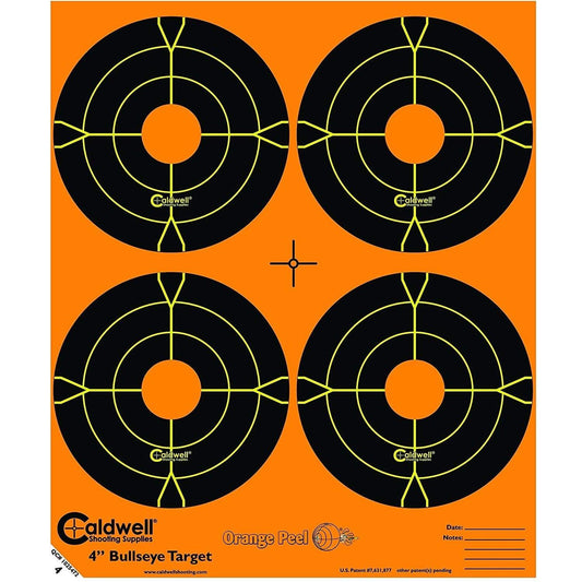 Caldwell Hunting : Targets Caldwell Orange Peel 4 in. Bulls-Eye - 25 Sheets