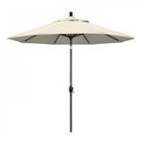 California Umbrella Table Umbrellas Antique Beige 9' Octagon Crank Lift Umbrella Pacific Trail Series Olefin Fabric
