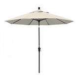 California Umbrella Table Umbrellas Antique Beige 9' Octagon Crank Lift Umbrella Sunset Series Olefin Fabric