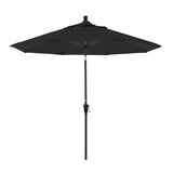 California Umbrella Table Umbrellas Black 9' Octagon Crank Lift Umbrella Sunset Series Pacifica Fabric