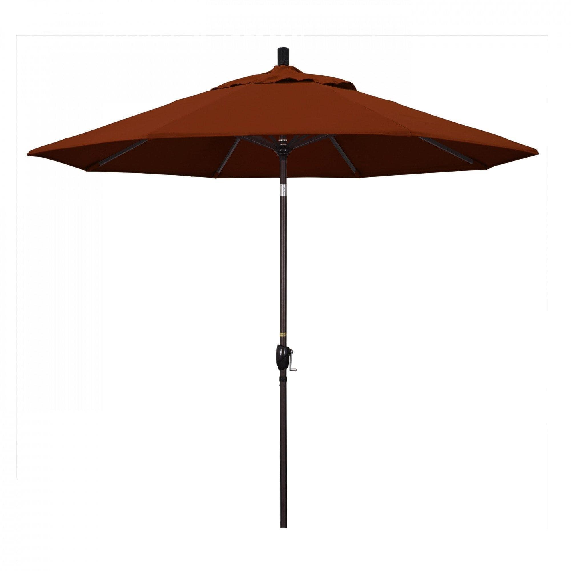 California Umbrella Table Umbrellas Brick 9' Octagon Crank Lift Umbrella Pacific Trail Series Pacifica Fabric