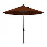 California Umbrella Table Umbrellas Brick 9' Octagon Crank Lift Umbrella Sunset Series Pacifica Fabric