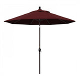 California Umbrella Table Umbrellas Burgundy 9' Octagon Crank Lift Umbrella Pacific Trail Series Pacifica Fabric