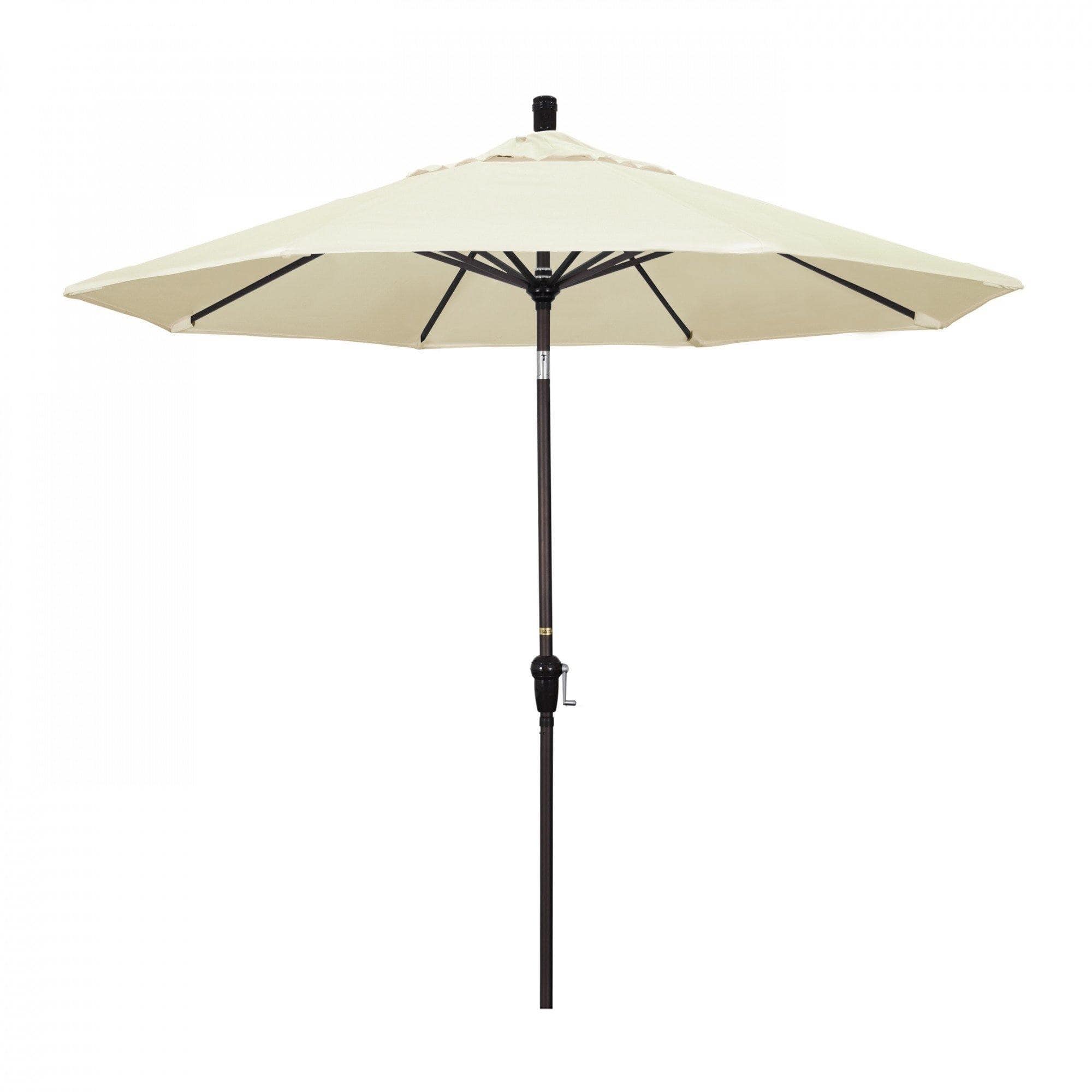 California Umbrella Table Umbrellas Canvas 9' Octagon Crank Lift Umbrella Sunset Series Pacifica Fabric