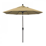 California Umbrella Table Umbrellas Champagne 9' Octagon Crank Lift Umbrella Sunset Series Olefin Fabric