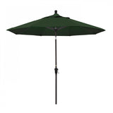 California Umbrella Table Umbrellas Forest Green 9' Octagon Crank Lift Umbrella Sunset Series Pacifica Fabric