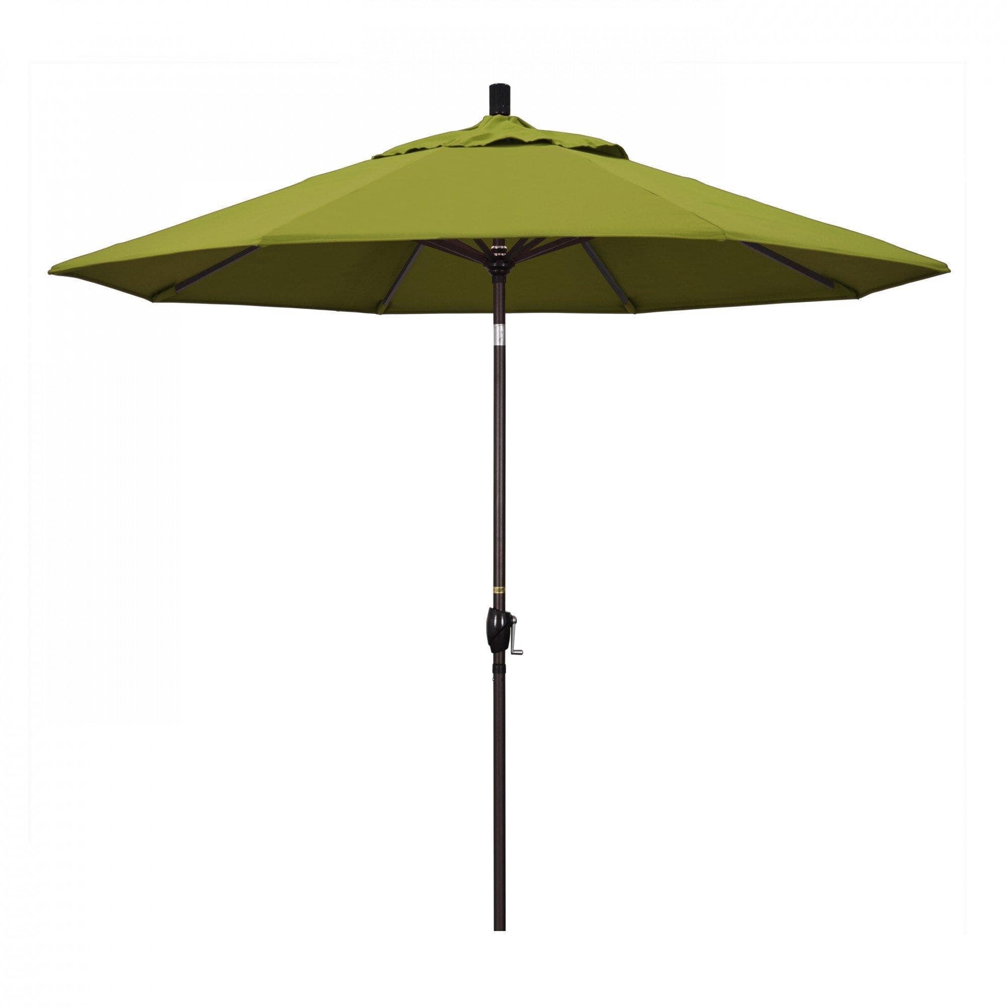 California Umbrella Table Umbrellas Ginkgo 9' Octagon Crank Lift Umbrella Pacific Trail Series Pacifica Fabric