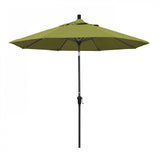 California Umbrella Table Umbrellas Ginkgo 9' Octagon Crank Lift Umbrella Sunset Series Pacifica Fabric