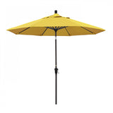 California Umbrella Table Umbrellas Lemon 9' Octagon Crank Lift Umbrella Sunset Series Olefin Fabric