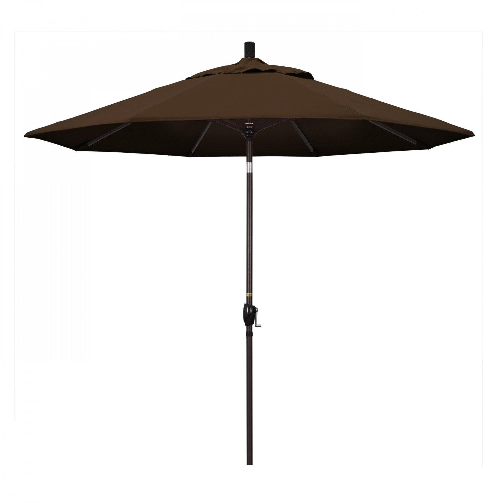 California Umbrella Table Umbrellas Mocha 9' Octagon Crank Lift Umbrella Pacific Trail Series Pacifica Fabric