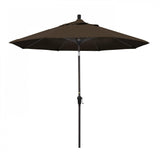 California Umbrella Table Umbrellas Mocha 9' Octagon Crank Lift Umbrella Sunset Series Pacifica Fabric