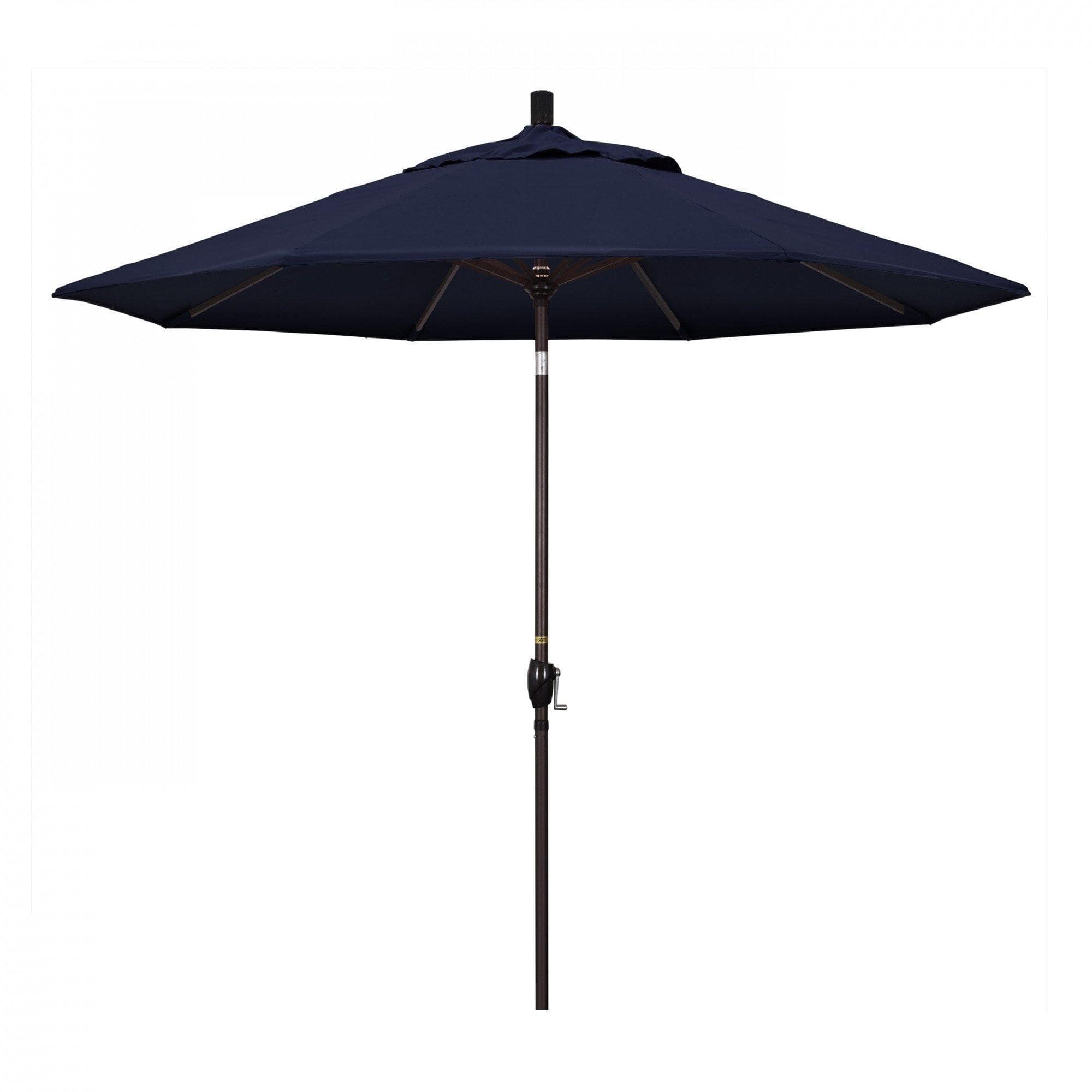 California Umbrella Table Umbrellas Navy 9' Octagon Crank Lift Umbrella Pacific Trail Series Pacifica Fabric