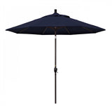 California Umbrella Table Umbrellas Navy 9' Octagon Crank Lift Umbrella Sun Master Series Pacifica Fabric