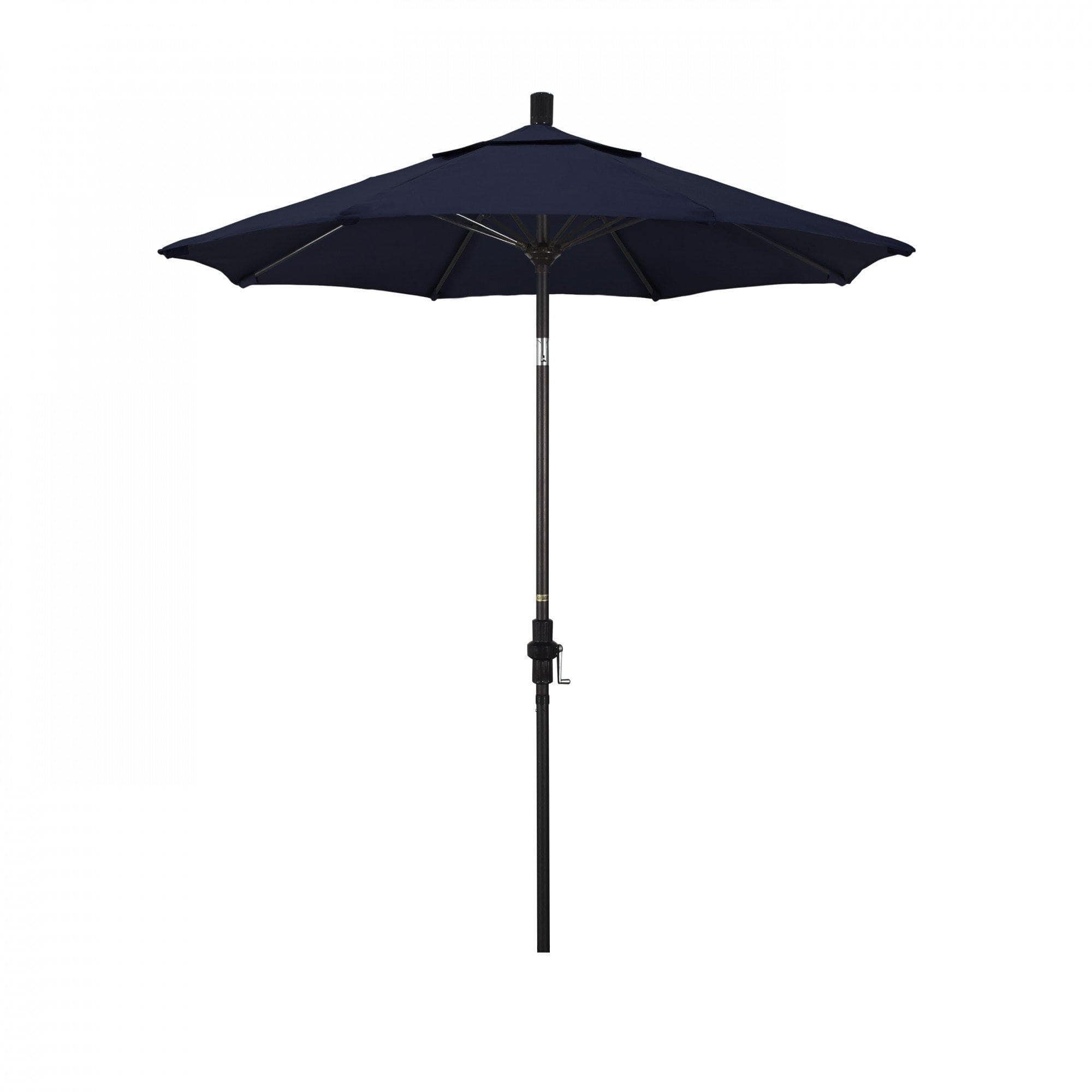California Umbrella Table Umbrellas Navy Blue SUN MASTER SERIES 7.5 FT Olefin Fabric