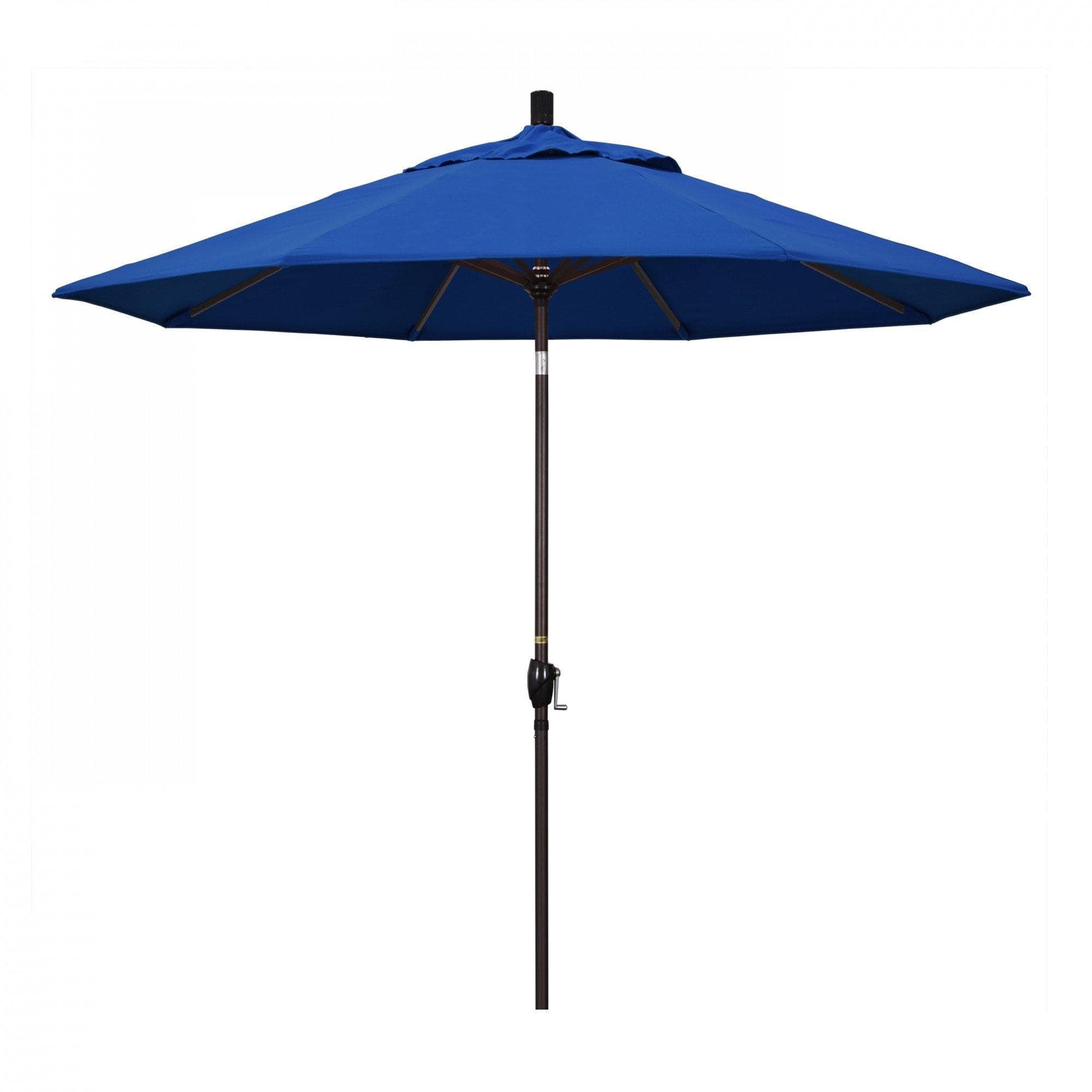 California Umbrella Table Umbrellas Pacific Blue 9' Octagon Crank Lift Umbrella Sun Master Series Pacifica Fabric