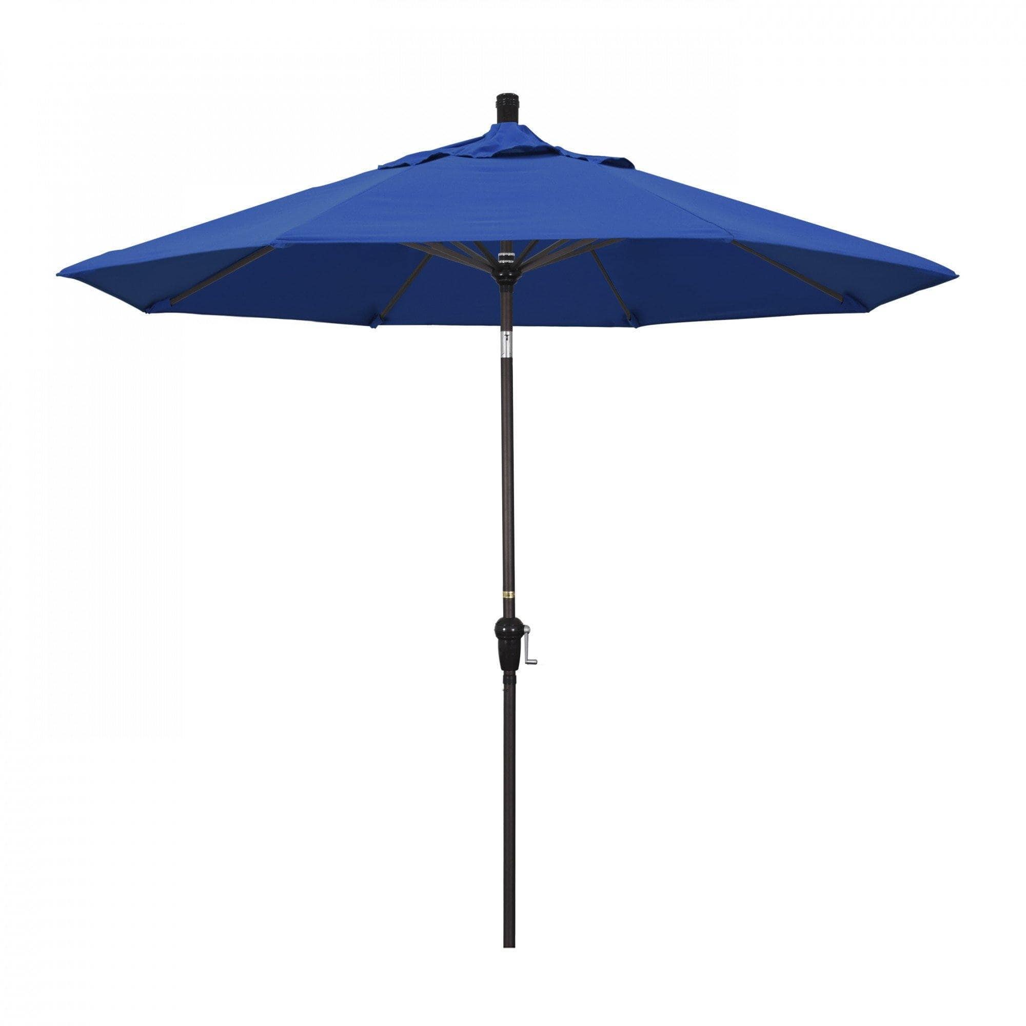 California Umbrella Table Umbrellas Pacific Blue 9' Octagon Crank Lift Umbrella Sunset Series Pacifica Fabric