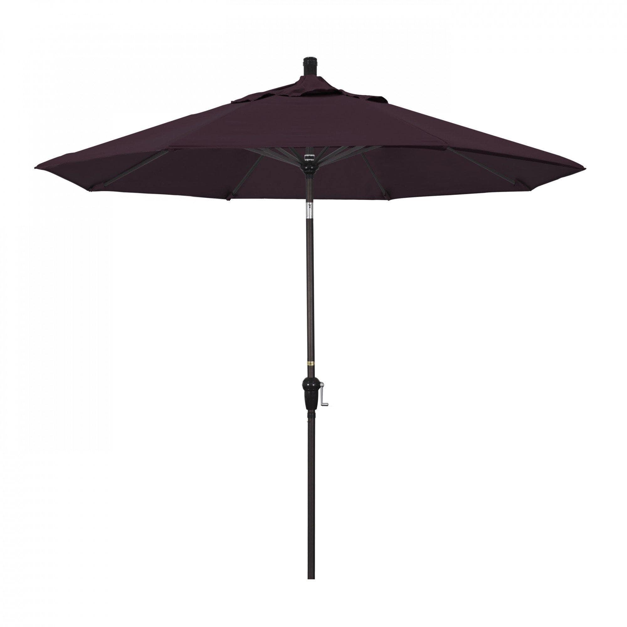 California Umbrella Table Umbrellas Purple 9' Octagon Crank Lift Umbrella Sunset Series Pacifica Fabric