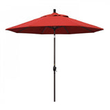 California Umbrella Table Umbrellas Red 9' Octagon Crank Lift Umbrella Pacific Trail Series Olefin Fabric