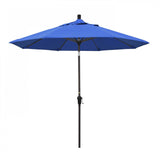 California Umbrella Table Umbrellas Royal Blue 9' Octagon Crank Lift Umbrella Sunset Series Olefin Fabric