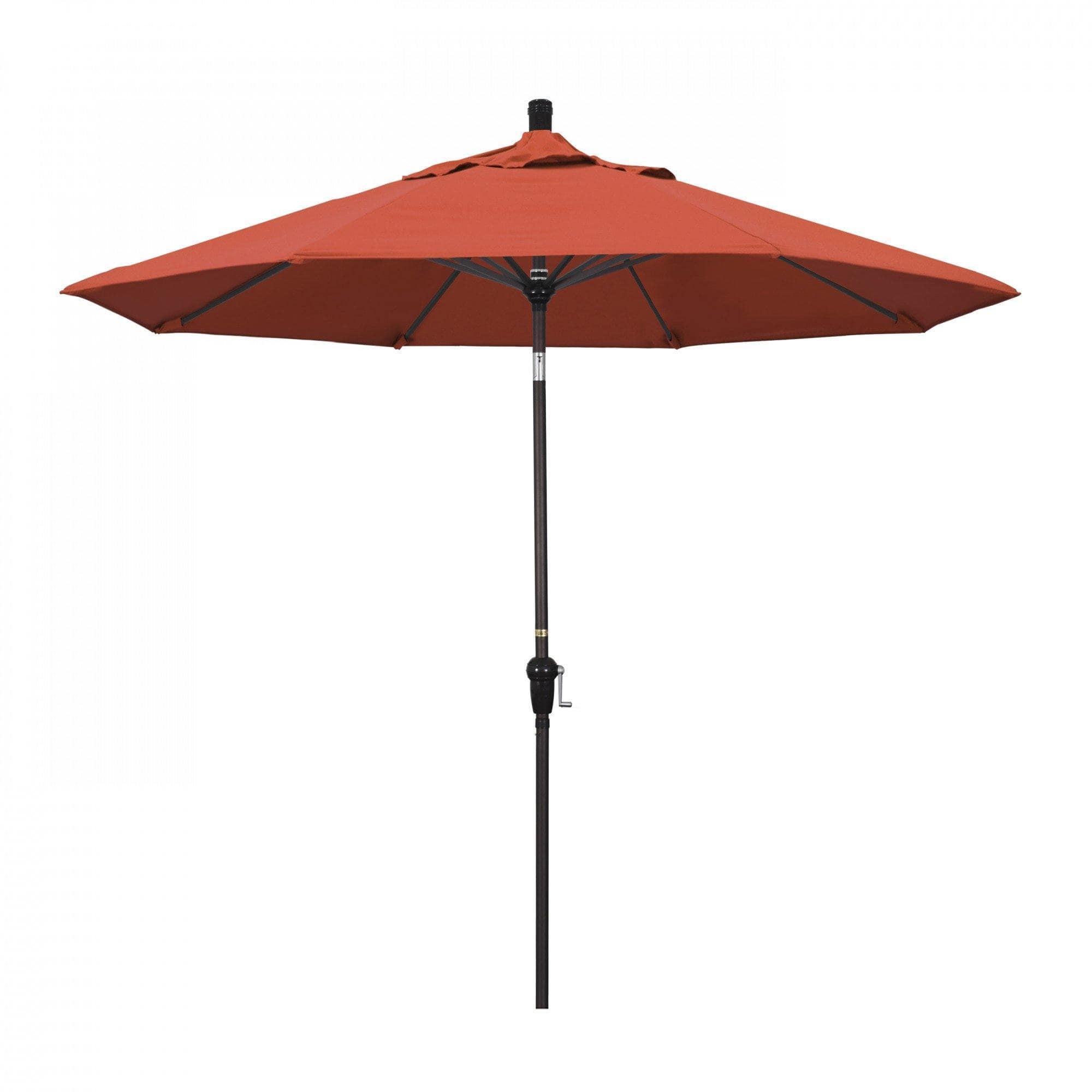 California Umbrella Table Umbrellas Sunset 9' Octagon Crank Lift Umbrella Sunset Series Olefin Fabric