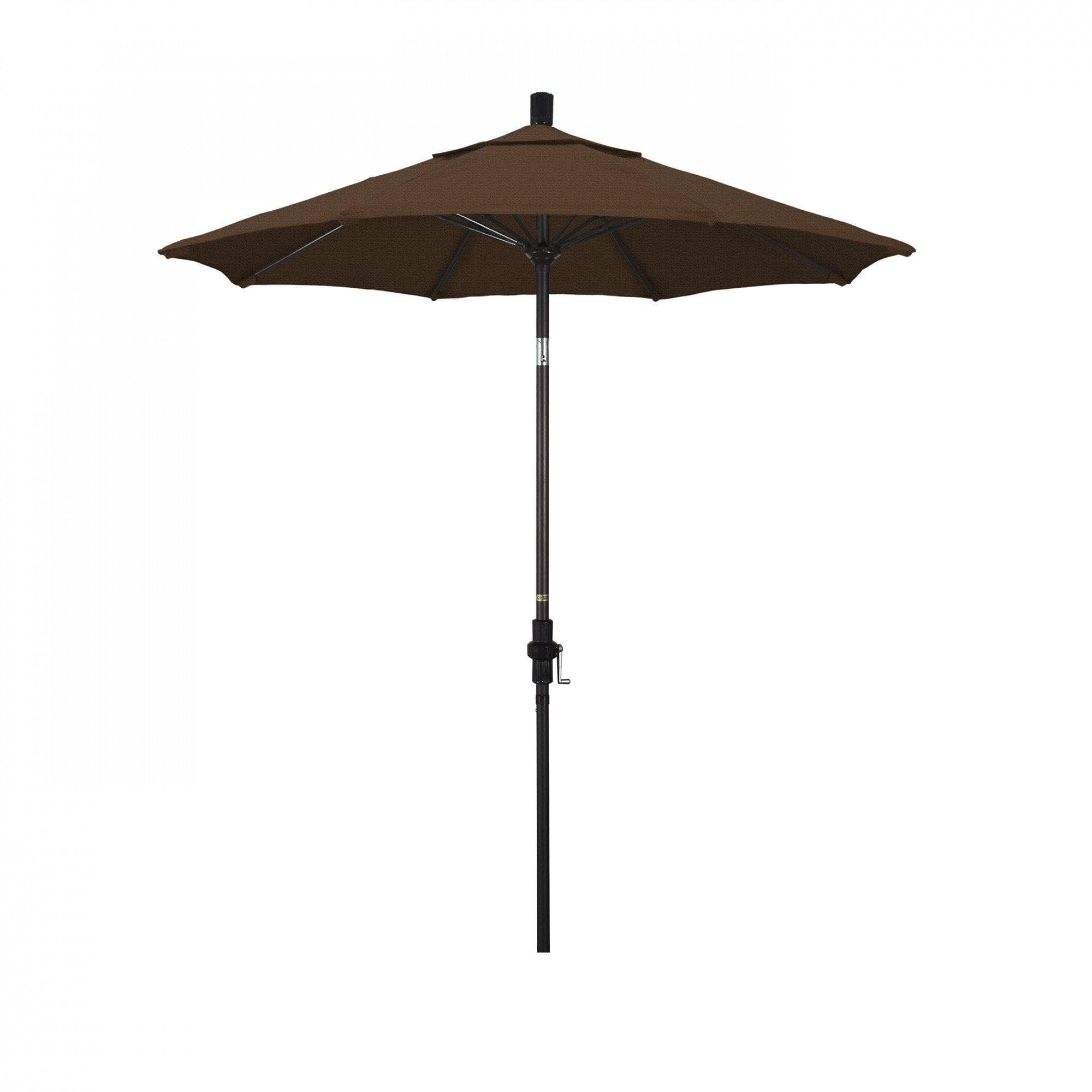 California Umbrella Table Umbrellas Teak SUN MASTER SERIES 7.5 FT Olefin Fabric