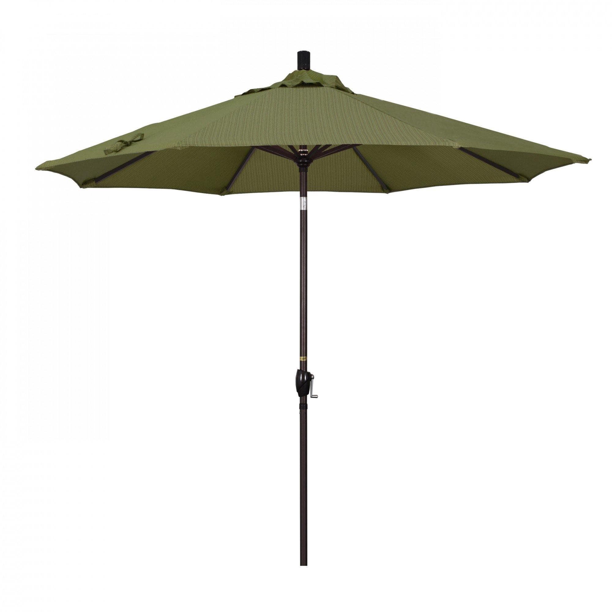 California Umbrella Table Umbrellas Terrace Fern 9' Octagon Crank Lift Umbrella Pacific Trail Series Olefin Fabric