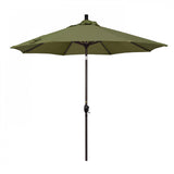 California Umbrella Table Umbrellas Terrace Fern 9' Octagon Crank Lift Umbrella Pacific Trail Series Olefin Fabric