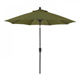 California Umbrella Table Umbrellas Terrace Fern 9' Octagon Crank Lift Umbrella Sunset Series Olefin Fabric