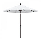 California Umbrella Table Umbrellas White 9' Octagon Crank Lift Umbrella Pacific Trail Series Olefin Fabric