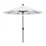 California Umbrella Table Umbrellas White 9' Octagon Crank Lift Umbrella Sunset Series Olefin Fabric