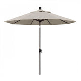 California Umbrella Table Umbrellas Woven Granite 9' Octagon Crank Lift Umbrella Sun Master Series Olefin Fabric