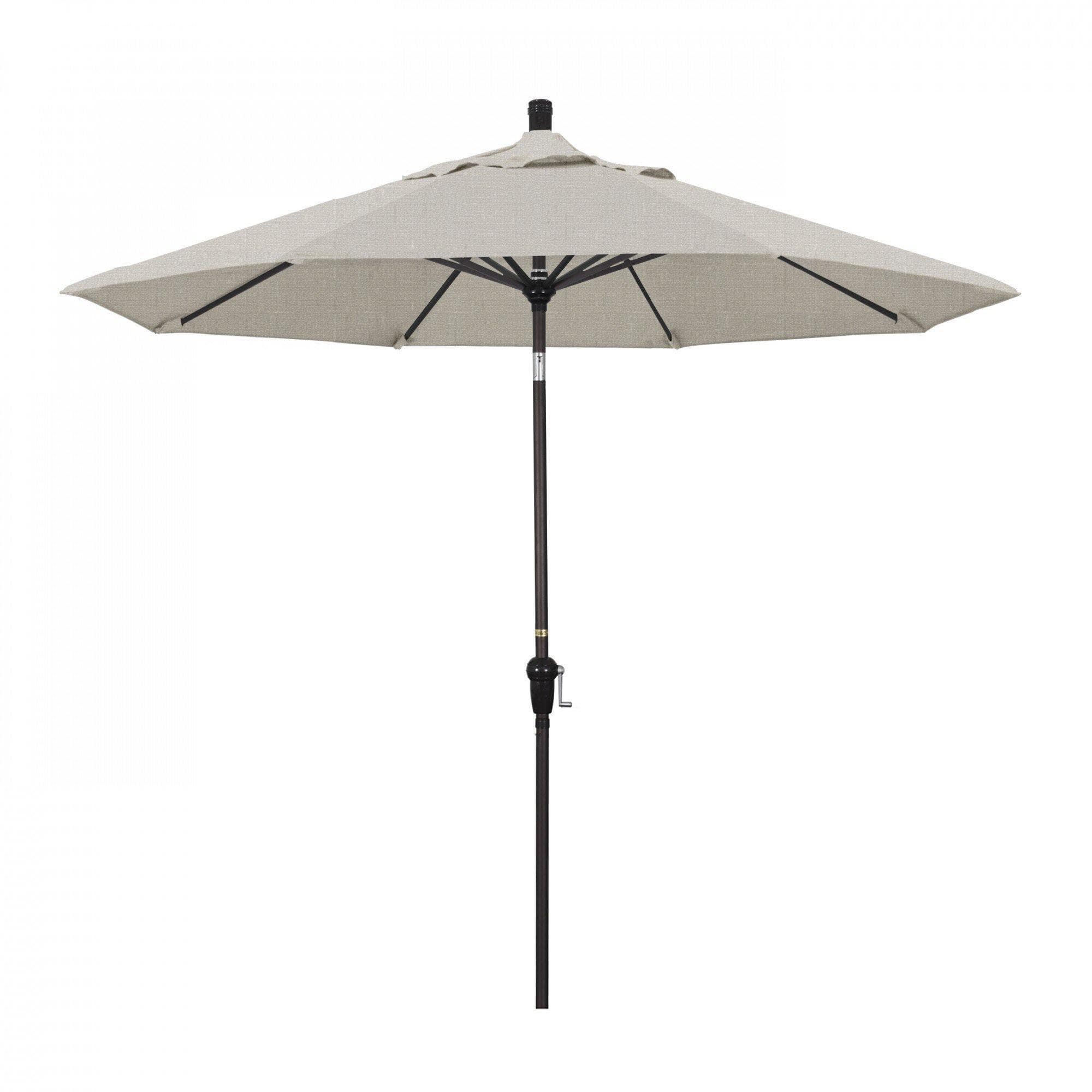 California Umbrella Table Umbrellas Woven Granite 9' Octagon Crank Lift Umbrella Sunset Series Olefin Fabric