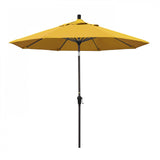 California Umbrella Table Umbrellas Yellow 9' Octagon Crank Lift Umbrella Sunset Series Pacifica Fabric