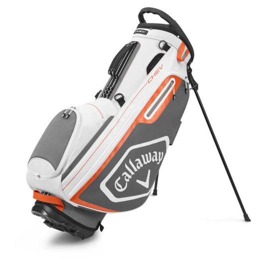 Callaway Golf : Bags Callaway Golf 2020 Chev Stand Bag-White-Charcoal-Orange