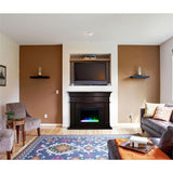 Cambridge Cambridge 47.8-in. Shelby Electric Fireplace Mantel with Deep Log Insert, Dark Coffee,