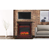 Cambridge Cambridge Sienna 34 In. Electric Fireplace w/ Enhanced Log Display and Cherry Mantel