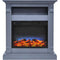 Cambridge Cambridge Sienna 34 In. Electric Fireplace w/ Multi-Color LED Insert and Slate Blue Mantel