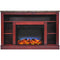 Cambridge Cherry Cambridge 47 In. Electric Fireplace with a Multi-Color LED Insert and Cherry Mantel